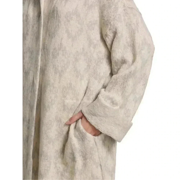 Free People Like A Diamond Size S Knit Sweater Coat Pockets Gray - Picture 4 of 12